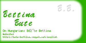 bettina bute business card